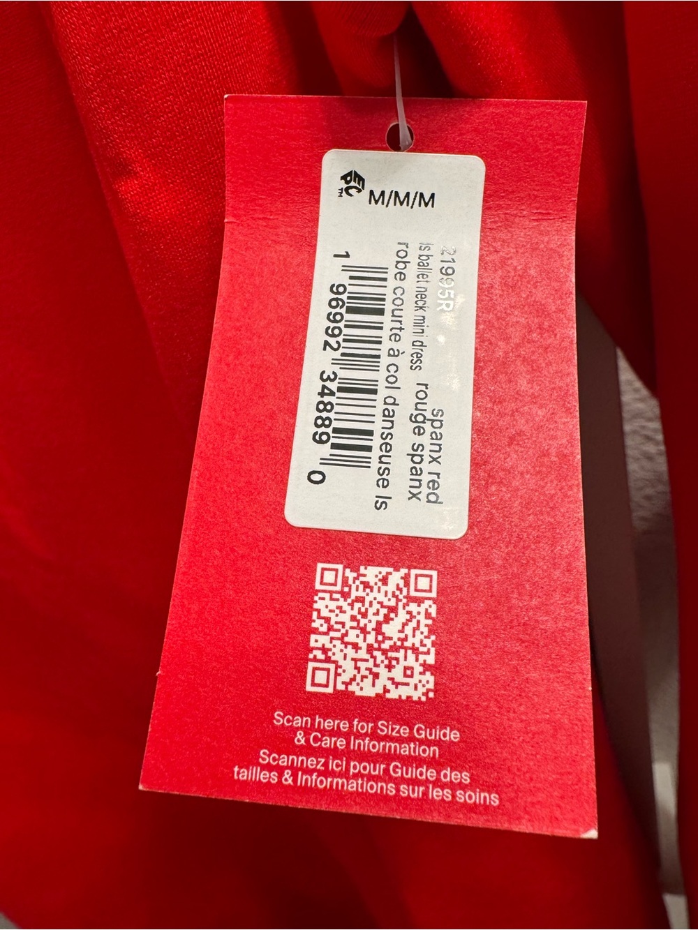 SPANX Red Ponte Long Sleeve Mini Dress NWT Medium - Picture 3 of 11